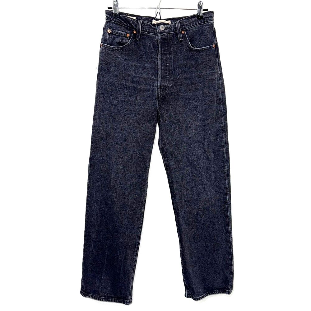 Levi's Premium Ribcage Straight Ankle Jean - Black 29